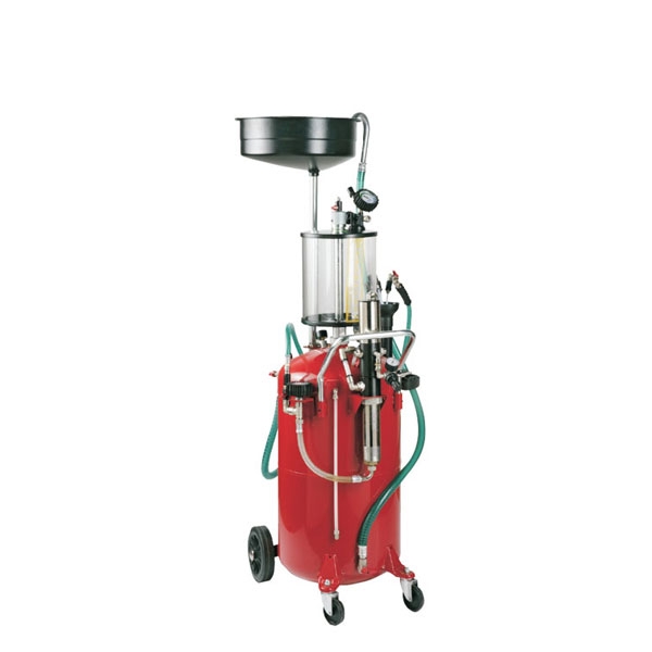 Fahrbares Altölauffang- / Altölabsauggeräte mit Glasmesszylinder