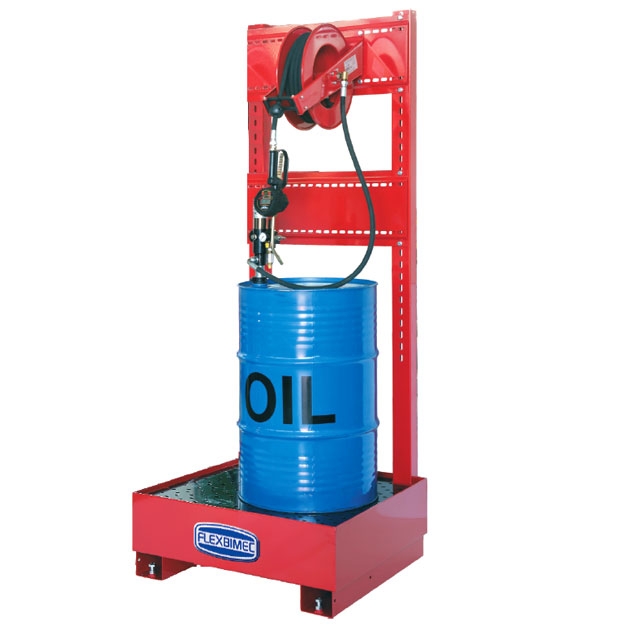 Frischöl Abgabestation - Druckluft Ölpumpe 3:1 - Ölauffangwanne