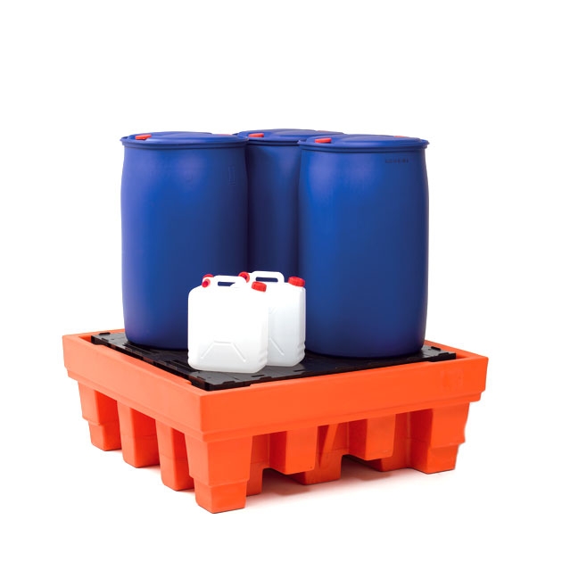 Öl Auffangwanne - für 4x 208 Liter Fässer - Polyethylen