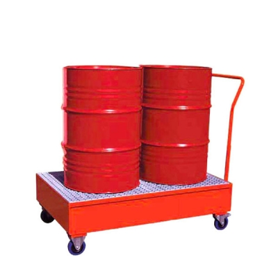 Öl Auffangwanne - für 208 Liter Fass - Fahrbar mit Lenkrollen